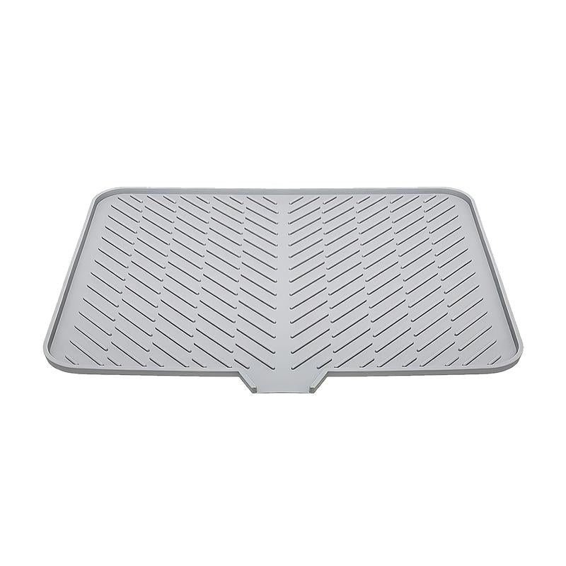 Built-in Drain Lip Dish Drainer Mats for Kitchen Counter Easy-Clean High Temperature Resistance Coasters