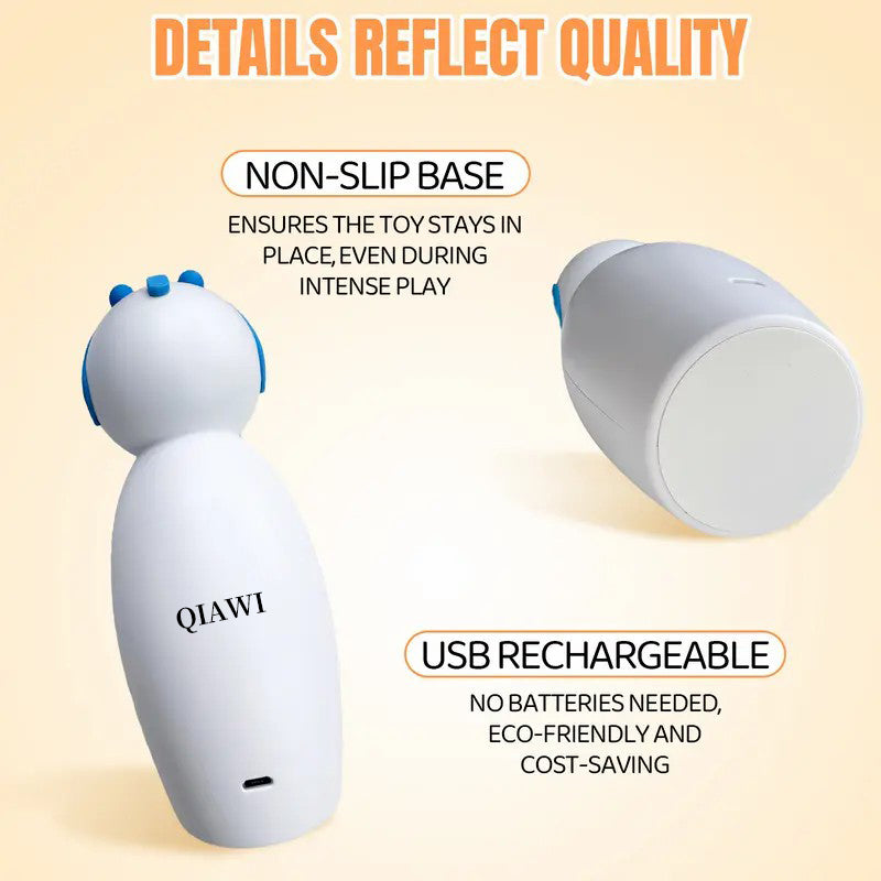 Pet Laser Toy for cats! Interactive play, USB rechargeable. Builds hunting skills, keeps cats active & healthy.