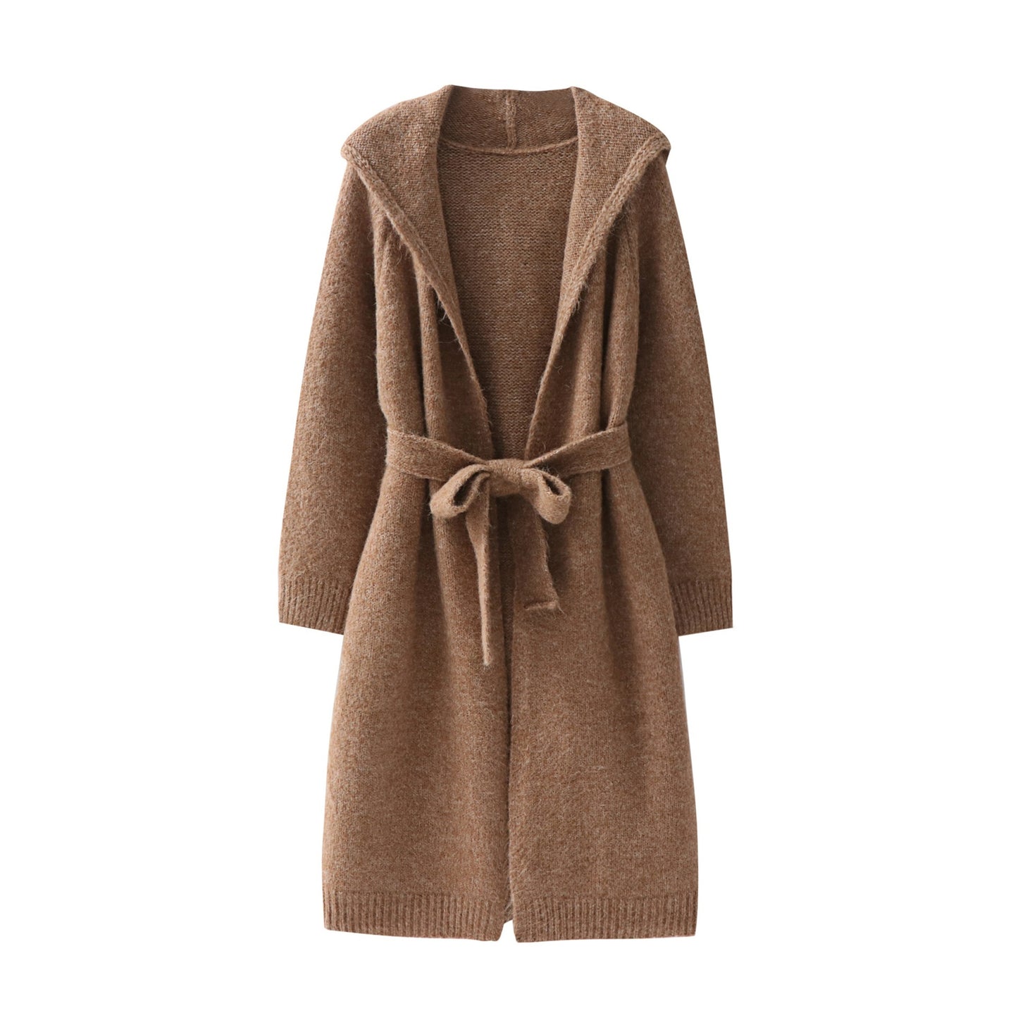 Extended loose lace up hooded jacket