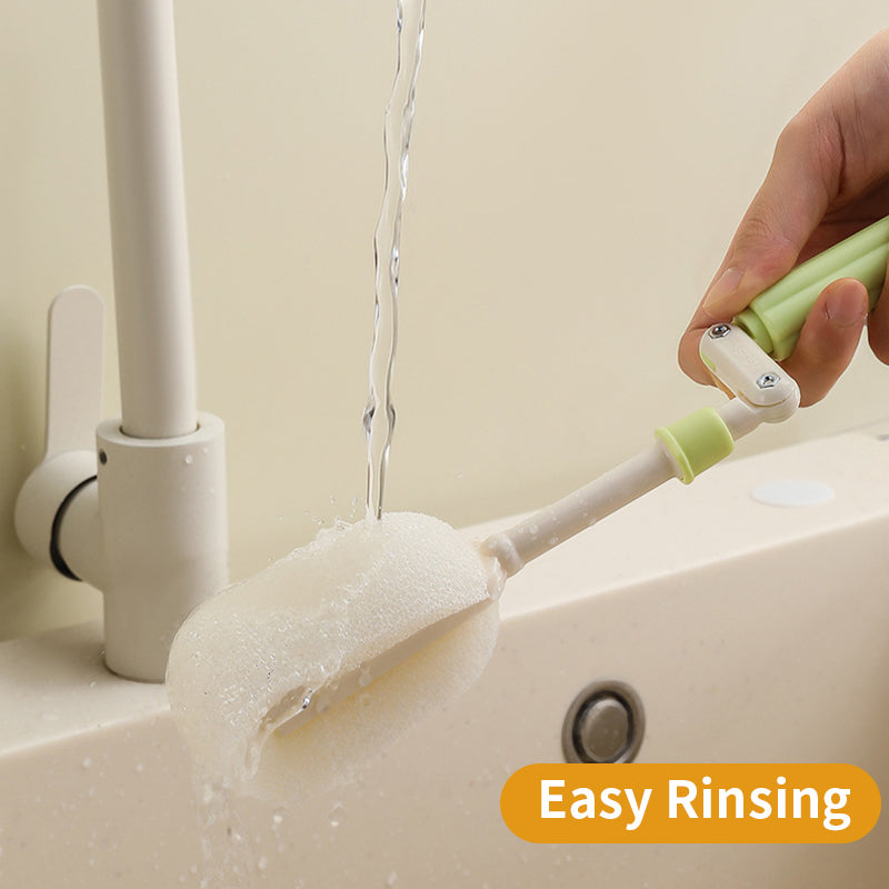 QIAWI™ Rotating Cup Brush, Includes Straw Brush for Water Bottles, Mugs, Wine Glasses