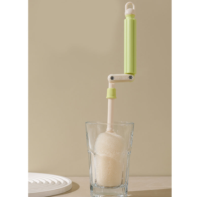 QIAWI™ Rotating Cup Brush, Includes Straw Brush for Water Bottles, Mugs, Wine Glasses