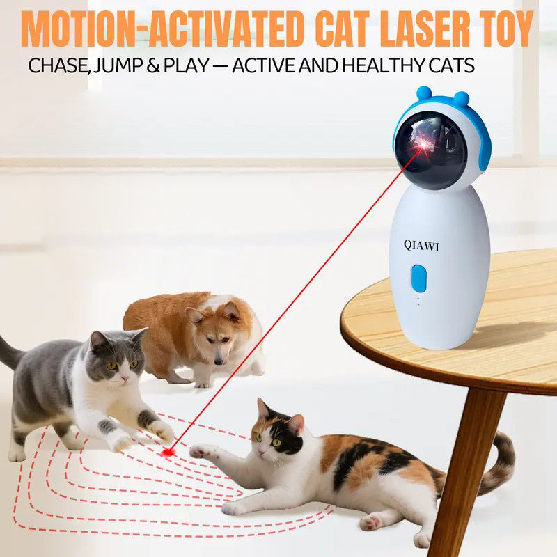 Pet Laser Toy for cats! Interactive play, USB rechargeable. Builds hunting skills, keeps cats active & healthy.