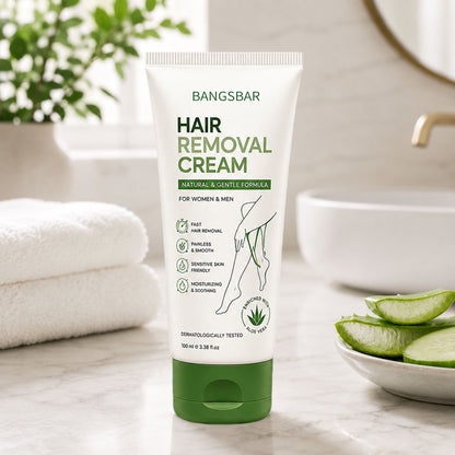 Bangsbar Natural Gentle Hair Removal Cream | For Women & Men, Sensitive Skin