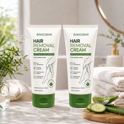 Bangsbar Natural Gentle Hair Removal Cream | For Women & Men, Sensitive Skin