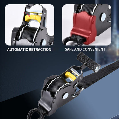 Retractable Ratchet Straps - Heavy Duty Self Retracting Tie Down Straps for Truck, Cargo Trailer
