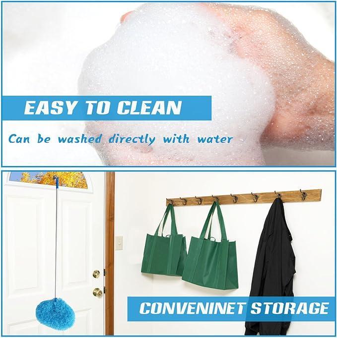 Ceiling Fan Cleaner Duster with Extension Pole1 Set Dust Removal Brush