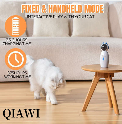 Pet Laser Toy for cats! Interactive play, USB rechargeable. Builds hunting skills, keeps cats active & healthy.