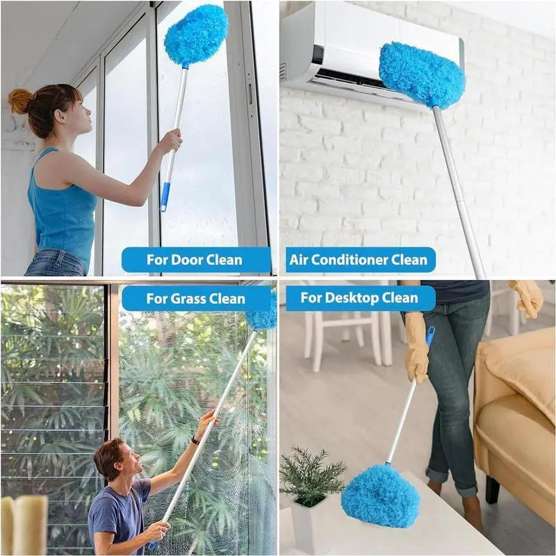 Ceiling Fan Cleaner Duster with Extension Pole1 Set Dust Removal Brush