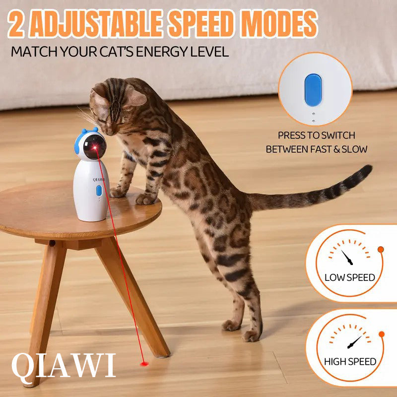 Pet Laser Toy for cats! Interactive play, USB rechargeable. Builds hunting skills, keeps cats active & healthy.