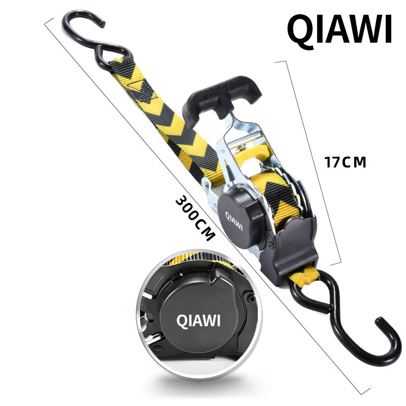 Retractable Ratchet Straps - Heavy Duty Self Retracting Tie Down Straps for Truck, Cargo Trailer