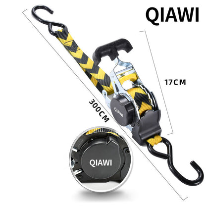 Retractable Ratchet Straps - Heavy Duty Self Retracting Tie Down Straps for Truck, Cargo Trailer