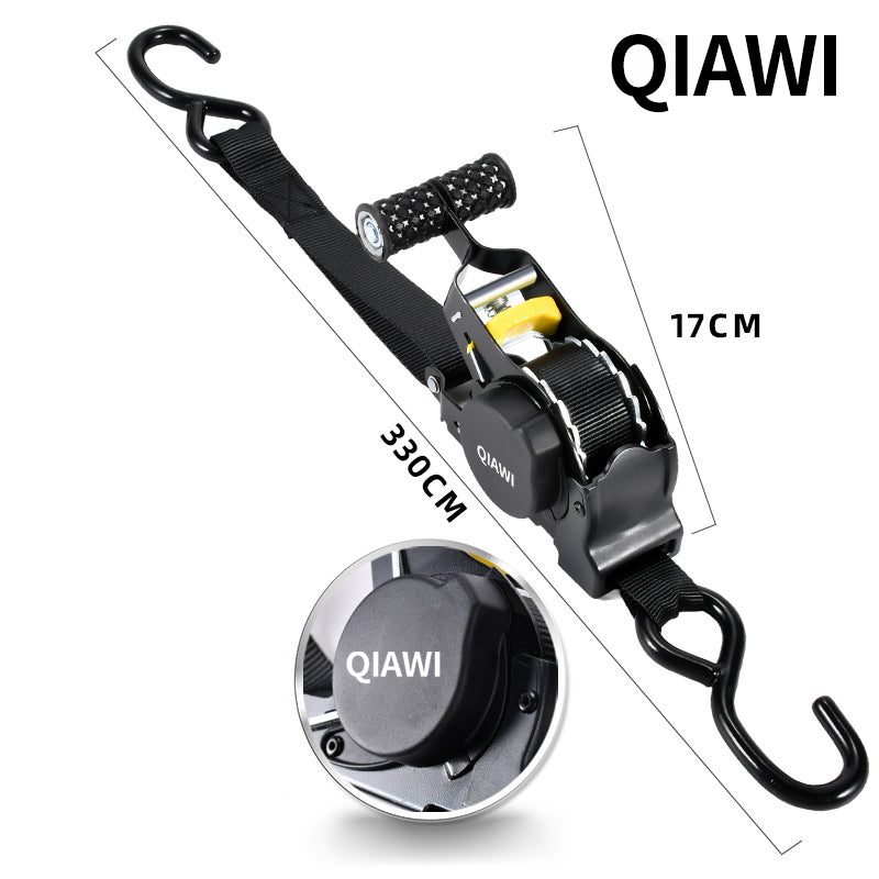 Retractable Ratchet Straps - Heavy Duty Self Retracting Tie Down Straps for Truck, Cargo Trailer