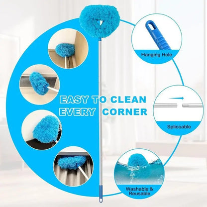 Ceiling Fan Cleaner Duster with Extension Pole1 Set Dust Removal Brush