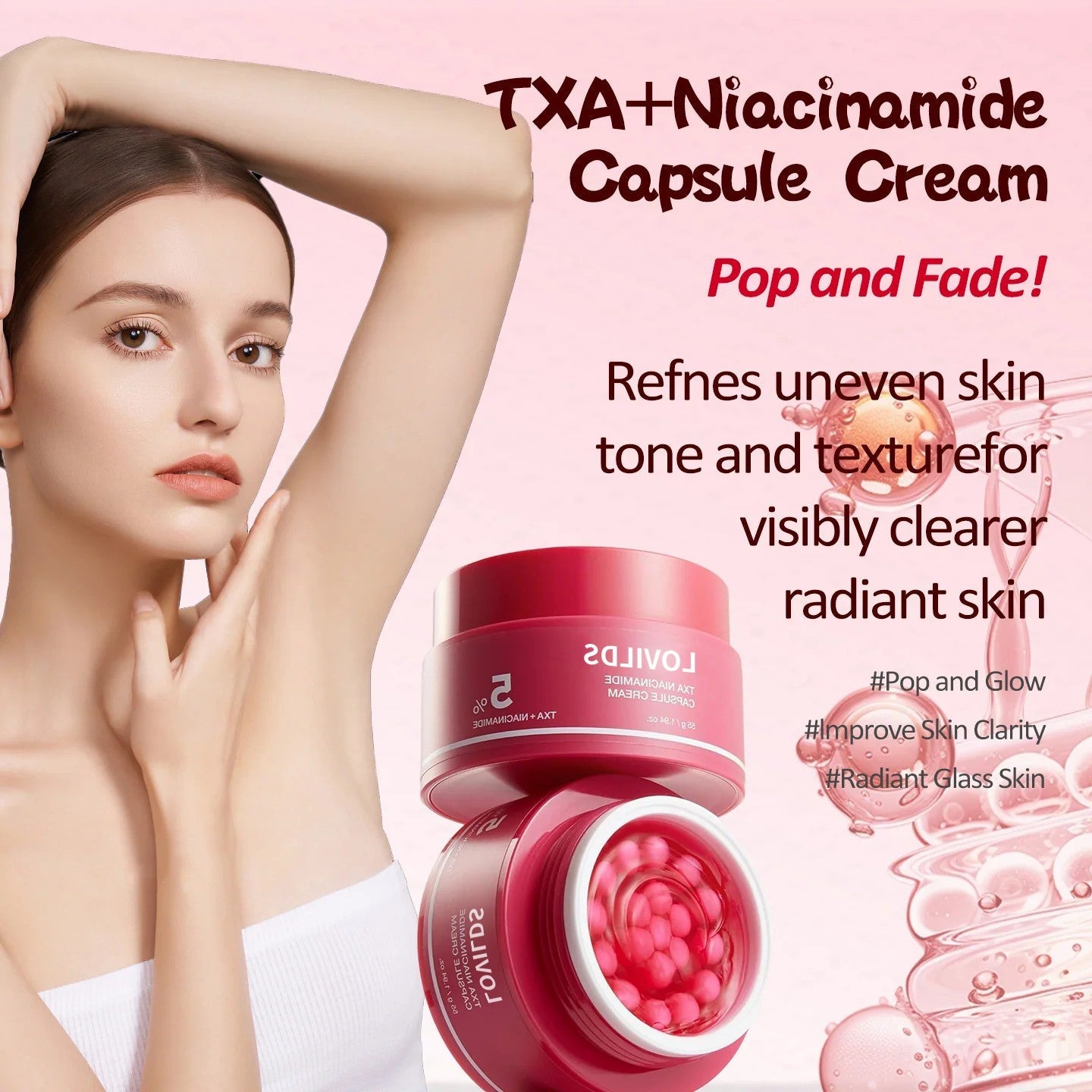 🔥🔥🔥Final 3 hours 75% OFF:🌸Mix & Match Boba Cream Set | Tiktok Viral Capsule Creams for Uneven Skin Tone, Glow Hydration, Korean Skincare, K-beauty