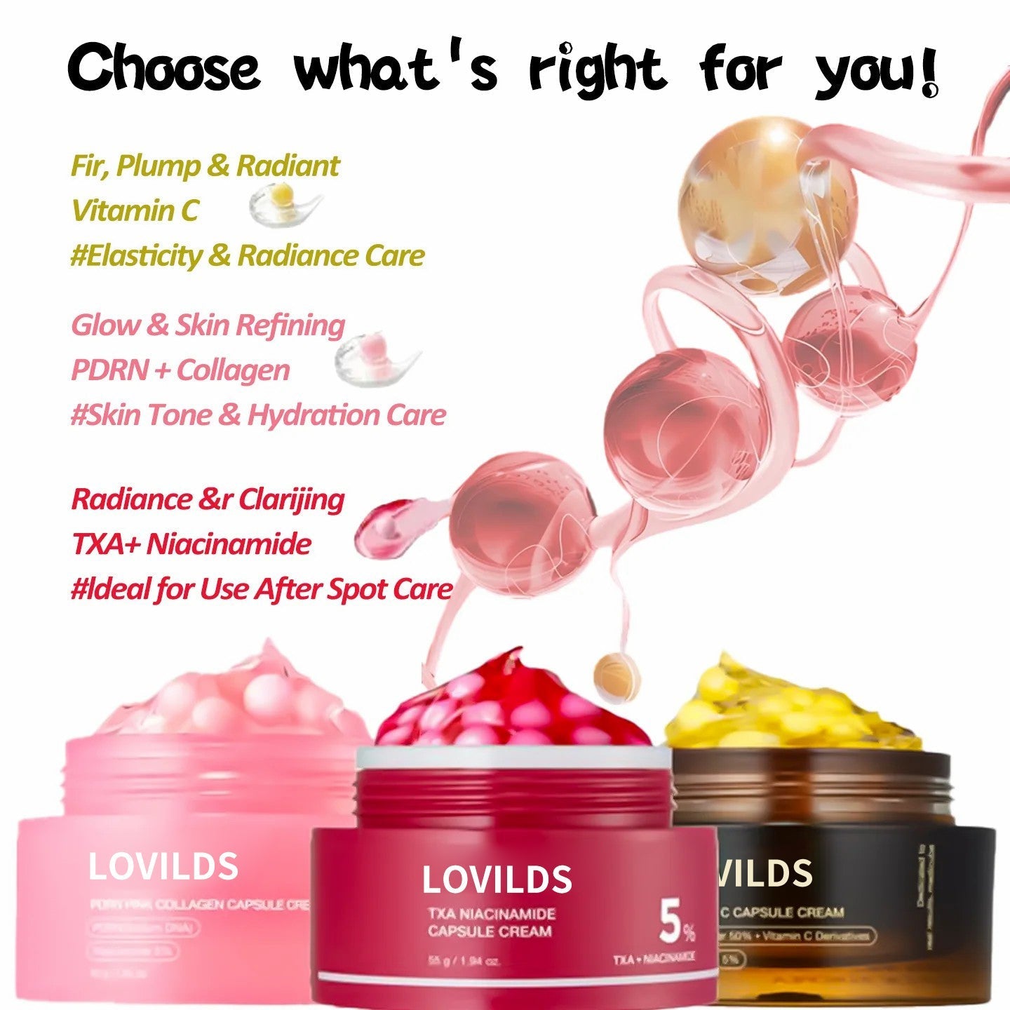 🔥🔥🔥Final 3 hours 75% OFF:🌸Mix & Match Boba Cream Set | Tiktok Viral Capsule Creams for Uneven Skin Tone, Glow Hydration, Korean Skincare, K-beauty